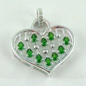 Chrome Diopside 1.65ct Heart-Shaped Pendant